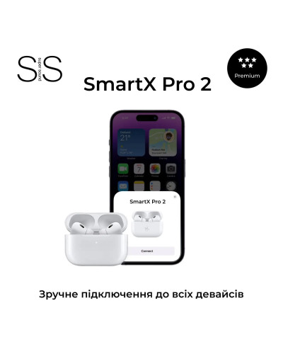 Навушники бездротові SmartX Pro 2 Premium Bluetooth преміум якість блютуз навушники ААА+