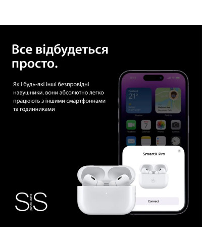 Навушники бездротові SmartX Pro Premium Bluetooth преміум якість блютуз навушники ААА+
