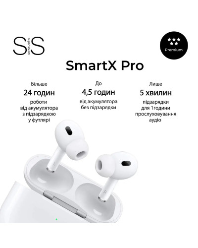 Навушники бездротові SmartX Pro Premium Bluetooth преміум якість блютуз навушники ААА+