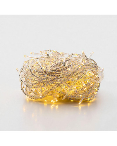 Новорічна гірлянда кімнатна нитка 22 м 220 LED білий провід Жовтий W220LED22MWY