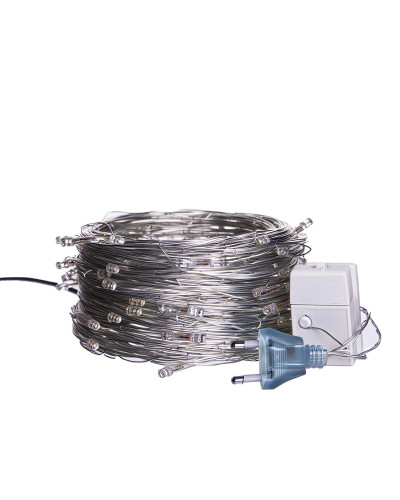 Новорічна гірлянда кімнатна нитка 22 м 220 LED білий провід Жовтий W220LED22MWY