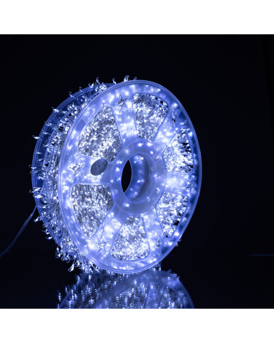 Новорічна гірлянда кімнатна роса Хвойна лапа 50 м 1500 LED зелений провід Біле сяйво D1500L50MGW
