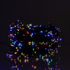Новорічна гірлянда вулична 50 м 500 LED з сонячною батареєю чорний провід Мультиколор SB500L50MBML