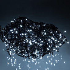 Новорічна гірлянда вулична Бахрома 36 м 600 LED чорний провід Білий 36МBW