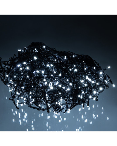 Новорічна гірлянда вулична Бахрома 36 м 600 LED чорний провід Білий 36МBW