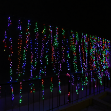 Новорічна гірлянда вулична Бахрома 36 м 600 LED чорний провід Мультиколор 36МBML