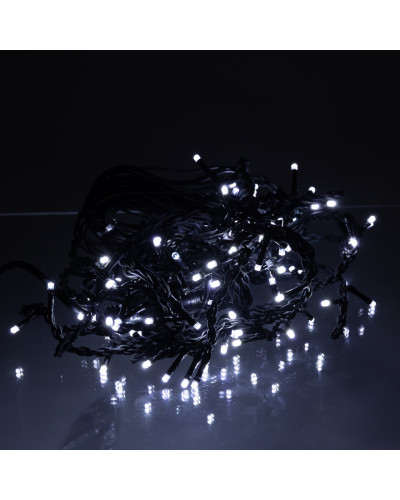 Новорічна гірлянда вулична Бахрома 6 м 105 LED чорний провід Білий 6МBW