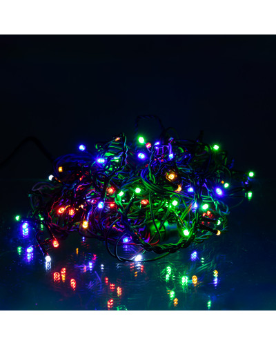 Новорічна гірлянда вулична Бахрома 6 м 105 LED чорний провід Мультиколор 6МBML
