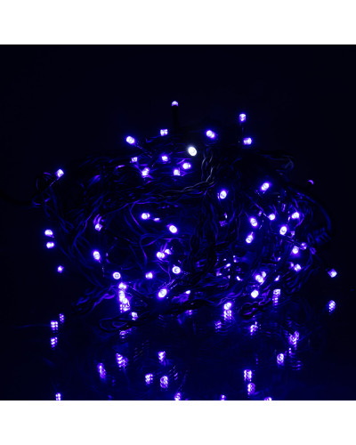 Новорічна гірлянда вулична Бахрома 6 м 105 LED чорний провід Синій 6МBBL