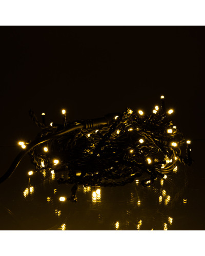 Новорічна гірлянда вулична Бахрома 6 м 105 LED чорний провід Жовтий 6МBY