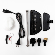 Пароочисник ручний Steam Cleaner 2500 Вт із набором та баком 1.2л HP-SC-002-white