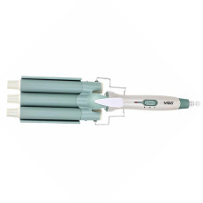VGR Triple wave curling iron temperature regulator ceramic, triple curling iron для curly hair