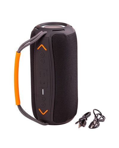 Портативна колонка Bluetooth бездротова з підсвічуванням акумулятор USB 2400 mah AUX BOOMBOX 360