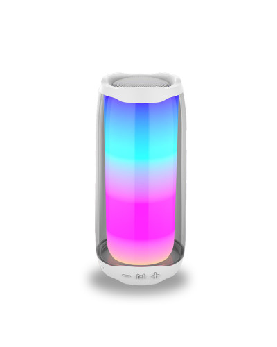 Портативна колонка Bluetooth Pulse 4 з підсвіткою та світломузикою USB Type-C/AUX 10 Вт Білий Портативна колонка Bluetooth Pulse 4 з підсвіткою та світломузикою USB Type-C/AUX 10 Вт Білий
