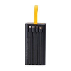 Повербанк 20000 mah powerbank USB/Micro-USB/Type-C/Lightning зовнішній акумулятор 4 вбудовані кабелі