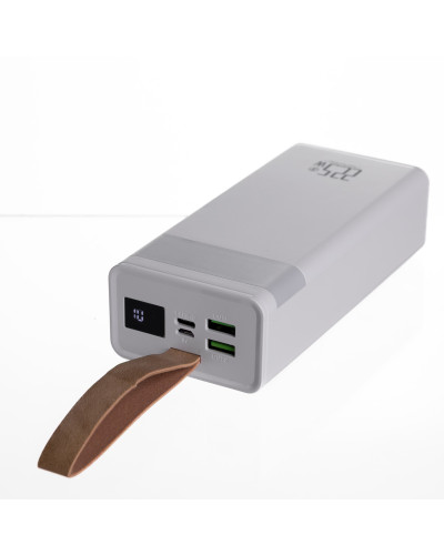 Повербанк 30000 mAh зі швидким заряджанням і ліхтариком 22.5 Вт powerbank заряджання для телефона ґаджетів Білий HP-N50