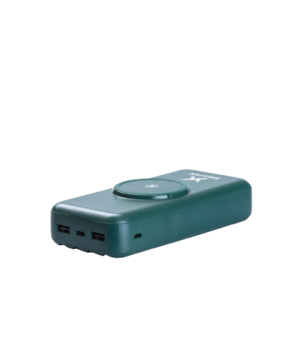 Повербанк 30000mah магнітна зарядка magsafe Power Bank з кабелями Lightning, USB-C, Micro USB, USB