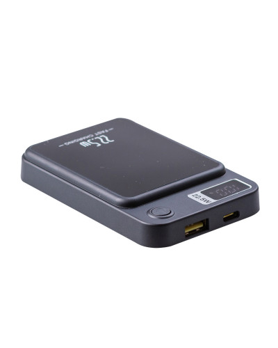 Повербанк з магнітною зарядкою 5000 mah powerbank 2 роз'єми USB Туре-С і Micro-USB