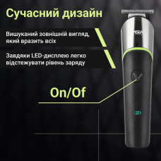 Професійний триммер для волосся VGR 4 насадки Компактний триммер для бороди USB-заряджання 5 Вт