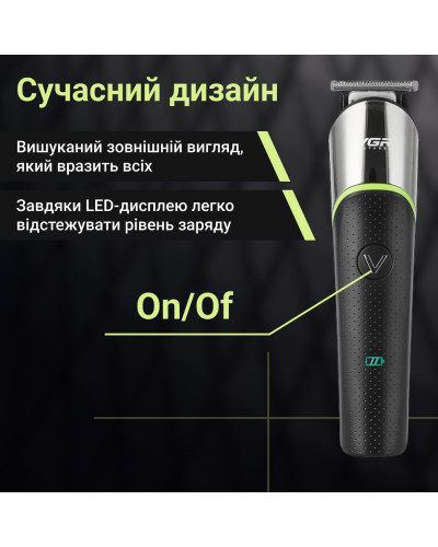 Професійний триммер для волосся VGR 4 насадки Компактний триммер для бороди USB-заряджання 5 Вт