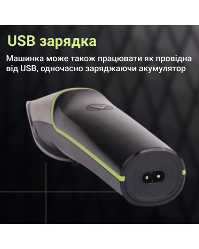 Професійний триммер для волосся VGR 4 насадки Компактний триммер для бороди USB-заряджання 5 Вт