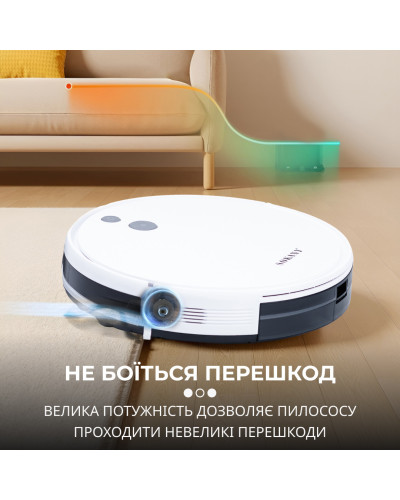Робот пилосос 2 в 1 автоматичний ручний пилосос на акумуляторі Білий