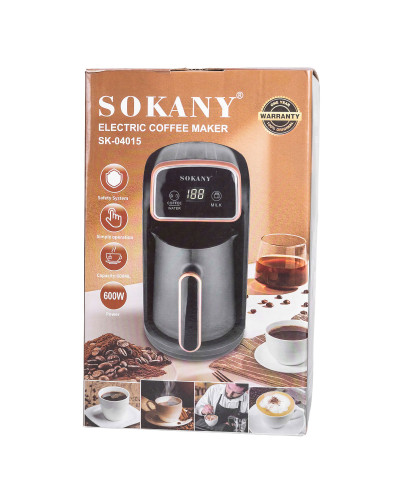 Кавоварка електрична 600 (мл) для дому та офісу Sokany SK-04015