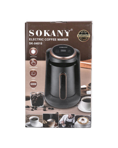Кавоварка електрична 600 (мл) для дому та офісу Sokany електрокавоварка побутова SK-04018