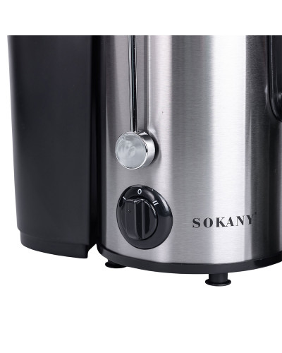 Соковижималка електрична шнекова 800 Вт Чорна Sokany SK-4000