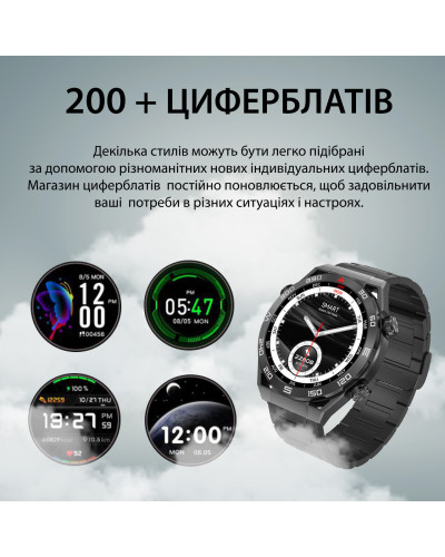 Смарт годинник SmartX X5Max чоловічий / дзвінки (Android, iOS) +2 ремінці
