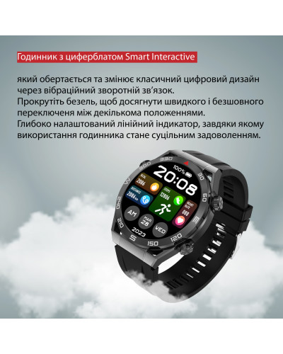 Смарт годинник SmartX X5Max чоловічий / дзвінки (Android, iOS) +2 ремінці