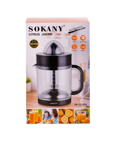 Соковижималка для цитрусових 40 Вт 1.2 л Sokany SK-CZ-626
