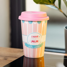 Склянка керамічна 420 (мл) з силіконовою кришкою I have the best mom RX-N240288HM