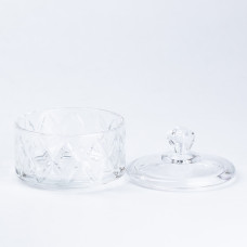 Скляна цукерниця 300 (мл) з кришкою 96 (мм) прозора