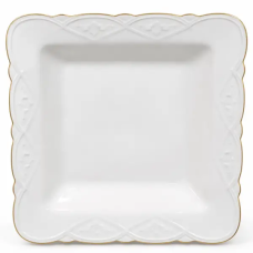 Тарілка квадратна 22×22 (см) порцелянова плоска Білий 120-YH-HG005