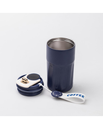 Термочашка Coffee з датчиком температури 500 мл синя