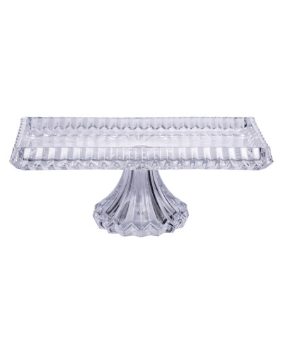 Тортівниця прямокутна на ніжці 33×17×13.5 (см) скляна HP-19-146C