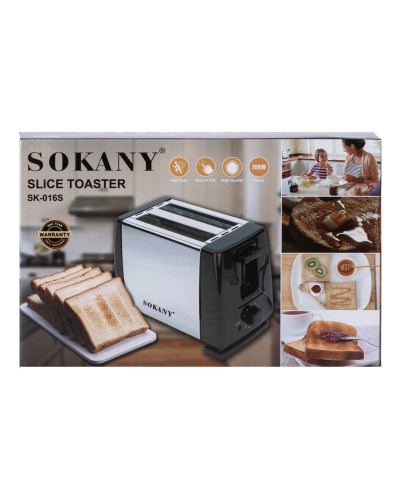 Socony Автоматичний електричний тостер для хліба (2 відділення) Socony Автоматичний підігрів побутовий 700 Вт Socony 700 Вт