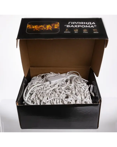 Вулична гірлянда Бахрома 36 м 600 LED білий провід Мультиколор 36MWML