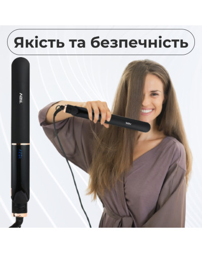 Випрямляч для волосся керамічний з РК дисплеєм, стайлер для вирівнювання волосся та завивки VGR V-515