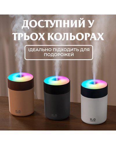 Зволожувач повітря для дому дитячий портативний USB 300 мл ароматичний дифузор із підсвічуванням