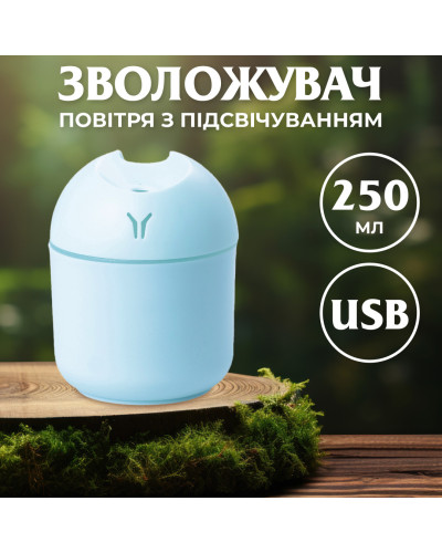 Зволожувач повітря для дому міні портативний USB 250 мл ароматичний дифузор з підсвічуванням