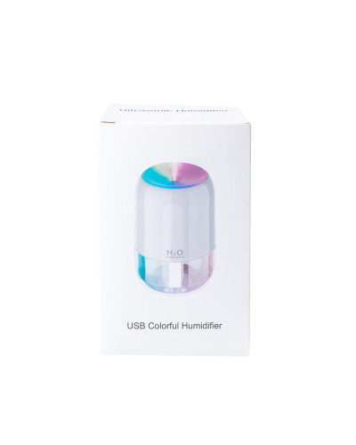 Зволожувач повітря для дому портативний USB 200 мл ароматичний дифузор з підсвічуванням Чорний