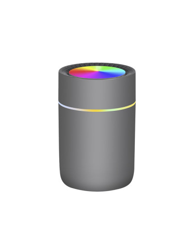 Зволожувач повітря для дому портативний USB 350 мл ароматичний дифузор з підсвічуванням Сірий