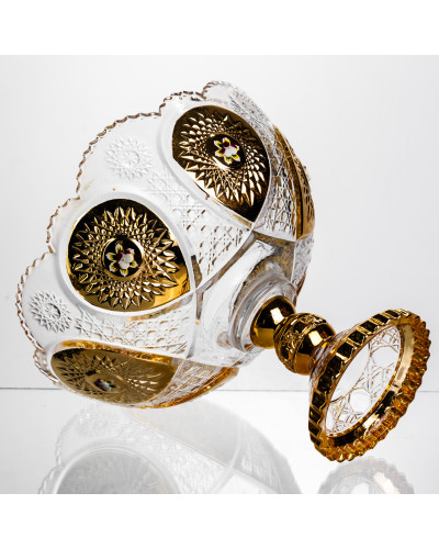 Ваза для фруктів скляна Gold Glass 22 см Yiwu HP-34-140