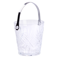Відерце для льоду скляне 1 л з металевими щипцями HP-19-22GLASS